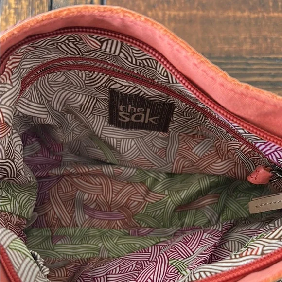 The Sak Pink and Tan Shoulder Bag with Braided Strap - Picture 9 of 14